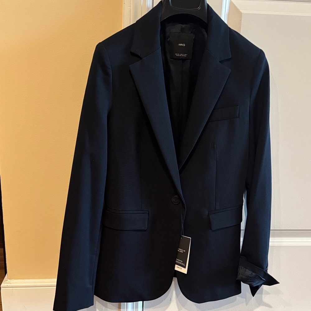 Mango Women's Navy Blazer